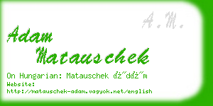 adam matauschek business card